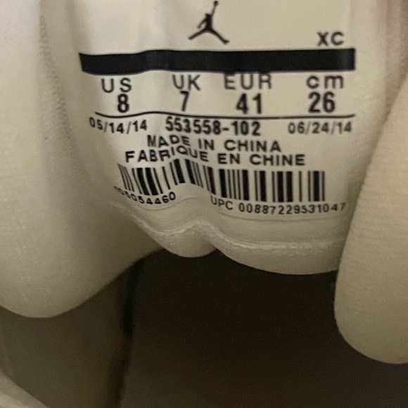 Air Jordan 1 Retro Low 'Triple White' 553558-102 Men's Size 8 - Picture 6 of 7